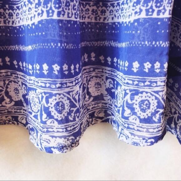 Express Blue with Pattern Strappy Tank - Picture 3 of 4